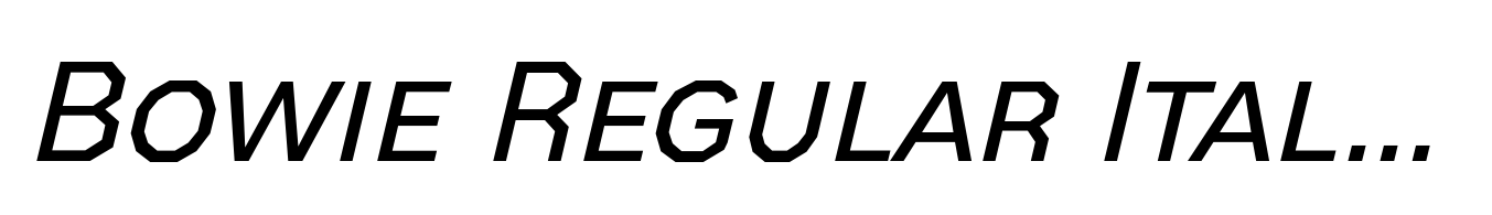 Bowie Regular Italic